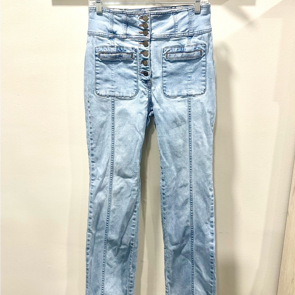 Ulla Johnson High Rise Button Fly Front Pockets Size 8 - Picture 2 of 10